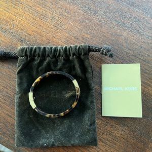 Michael Kors tortoiseshell hinged bangle bracelet